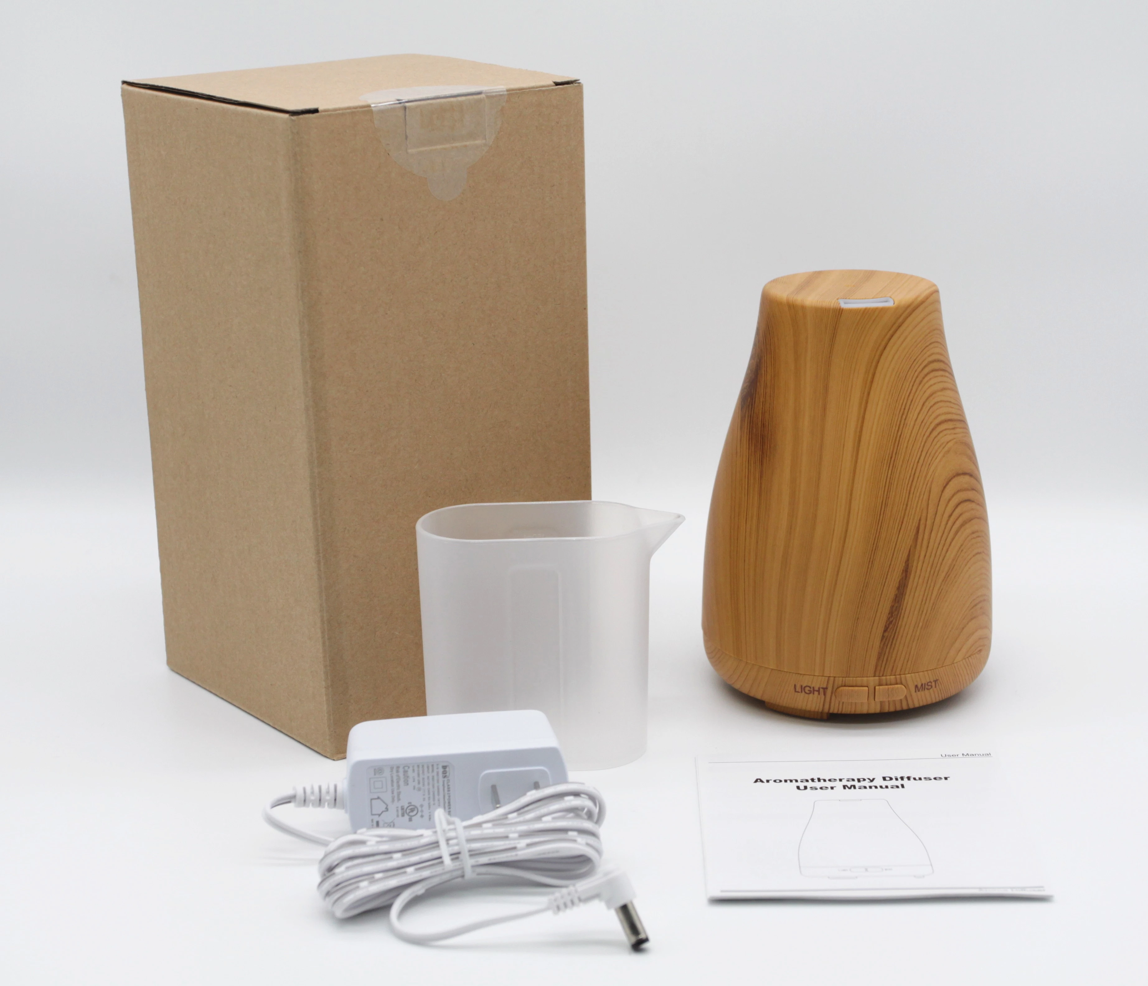 100ml Aromatherapy Essential Oil Diffuser Portable Ultrasonic Diffuser Wood Grain